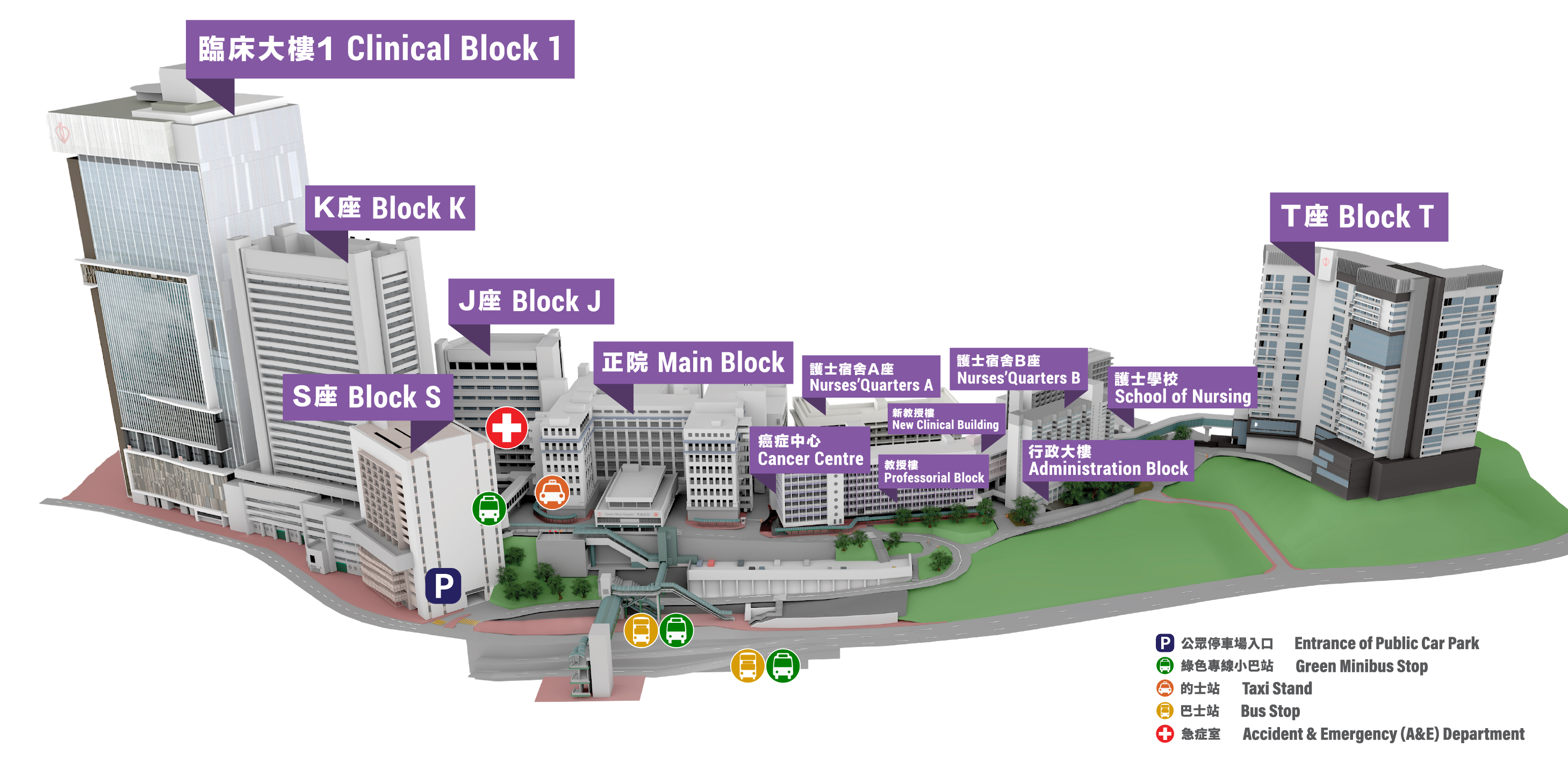 Map of Queen Mary Hospital